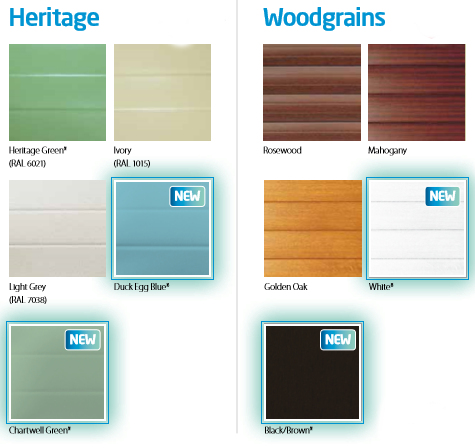 SWS roller door colours