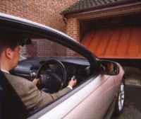 Opening your garage door from your car is as easy as...